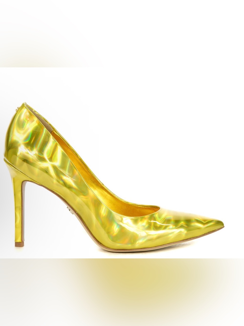Sam Edelman Hazel Pointed Toe Pump Gold Heels